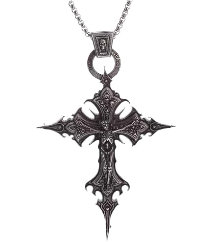 Amazon.com: Alchemy Gothic Ozzy Osbourne Cross Necklace, Black